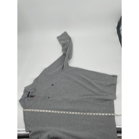 Polo Ralph Lauren Mens XXL Gray Half-Zip Pullover Sweater 100% Cotton Classic - Picture 7 of 7